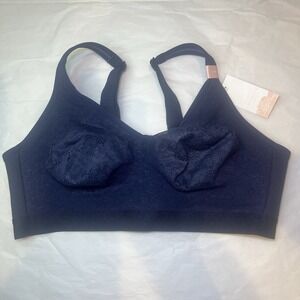 NWT Cacique Navy Blue Wireless Full Coverage Bra Plus Size 40D‎ No Underwire